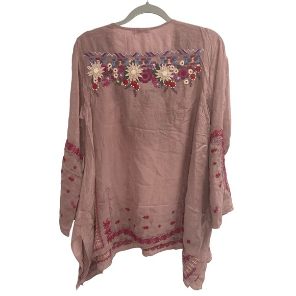Johnny Was Wish Stitch Embroidered Tunic Top Zephyr Purple Size Small - Picture 5 of 10